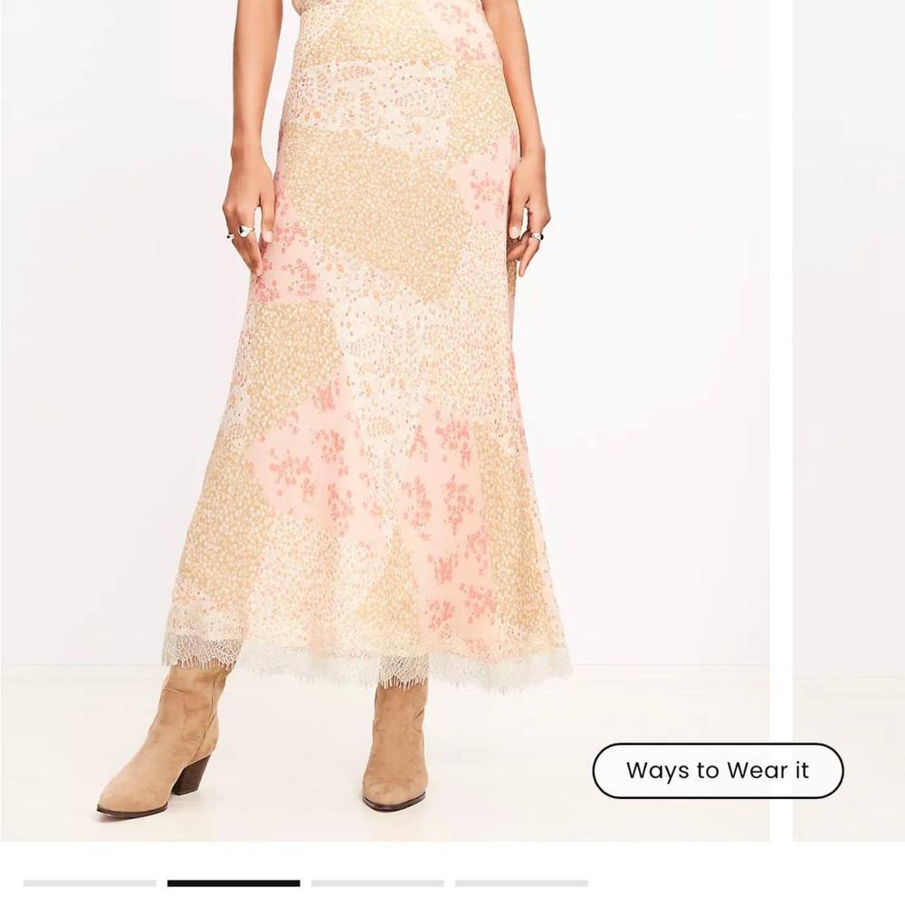 Ann Taylor Tan Maxi A-Line Skirt for Cocktail